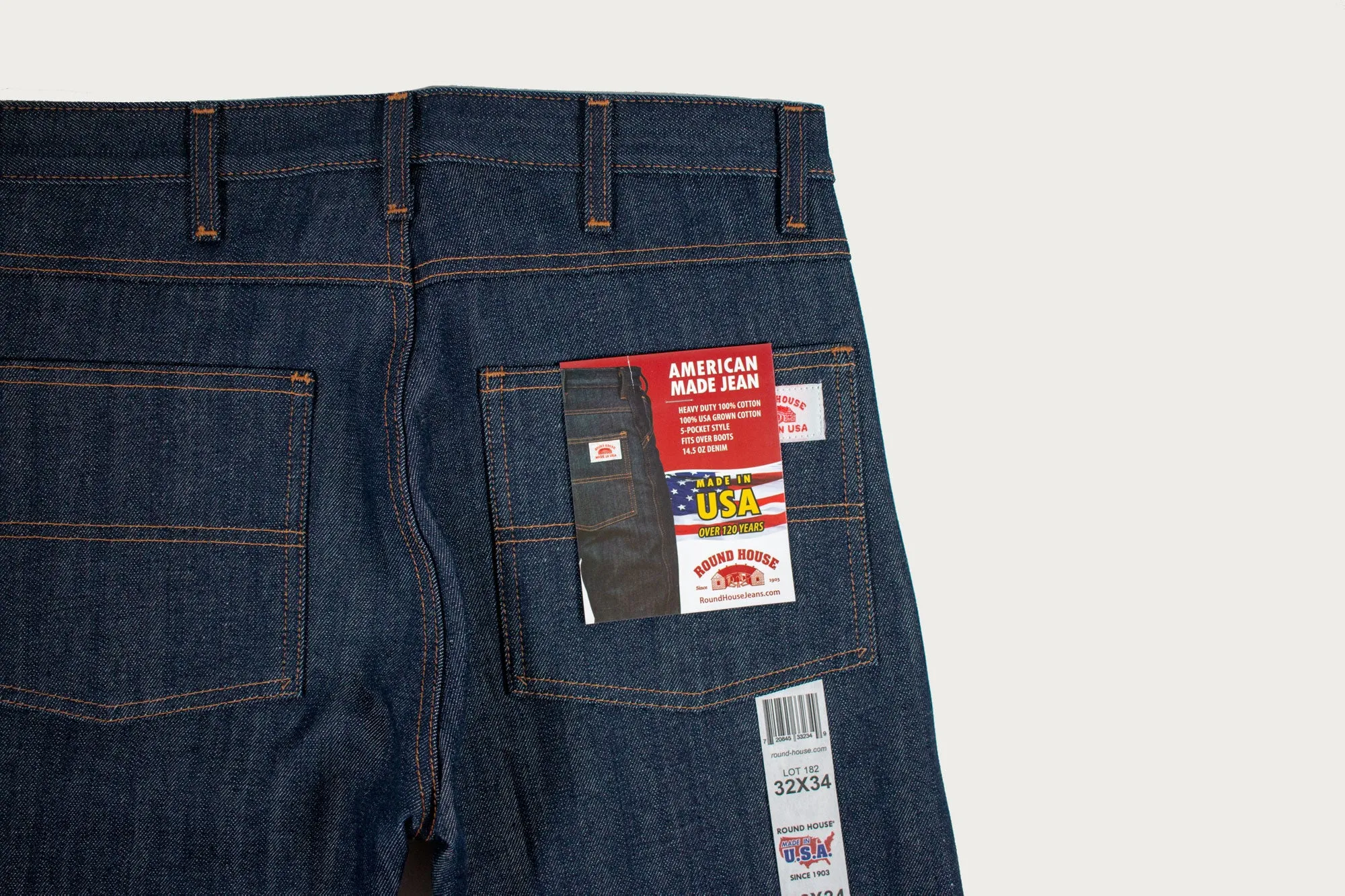 Round House Lot 182 Slim Straight Fit Raw Denim Jeans - Indigo sold by Heddels Shop product image thumbnail 5