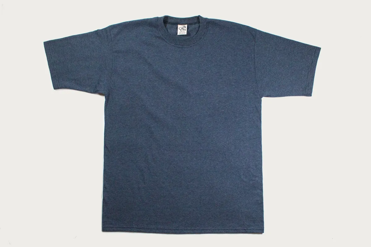 CalCru Microstripe Tee - Navy sold by Heddels Shop