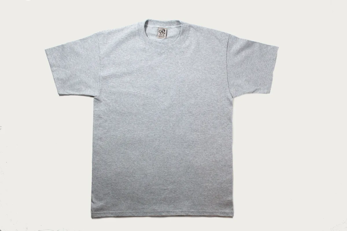 CalCru Microstripe Tee - Ash sold by Heddels Shop