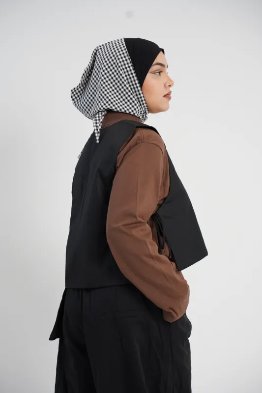 CAPUCHE CARREAUX NOIR made by The MNA