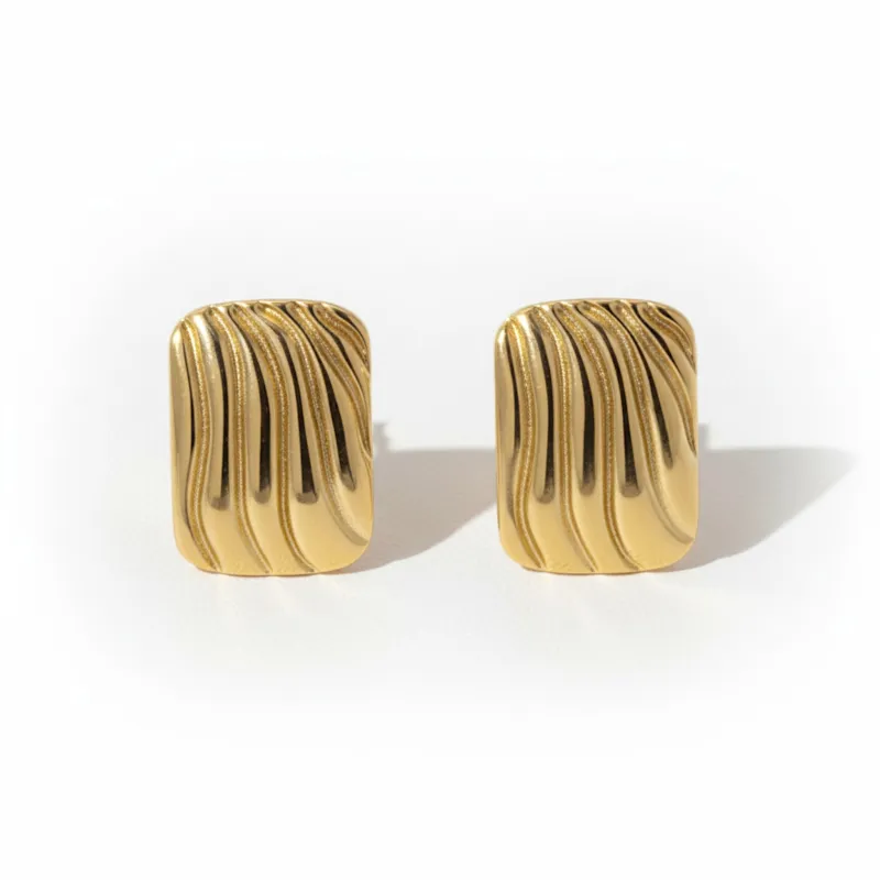 Drape Gold Hoops made by KEMMI collection