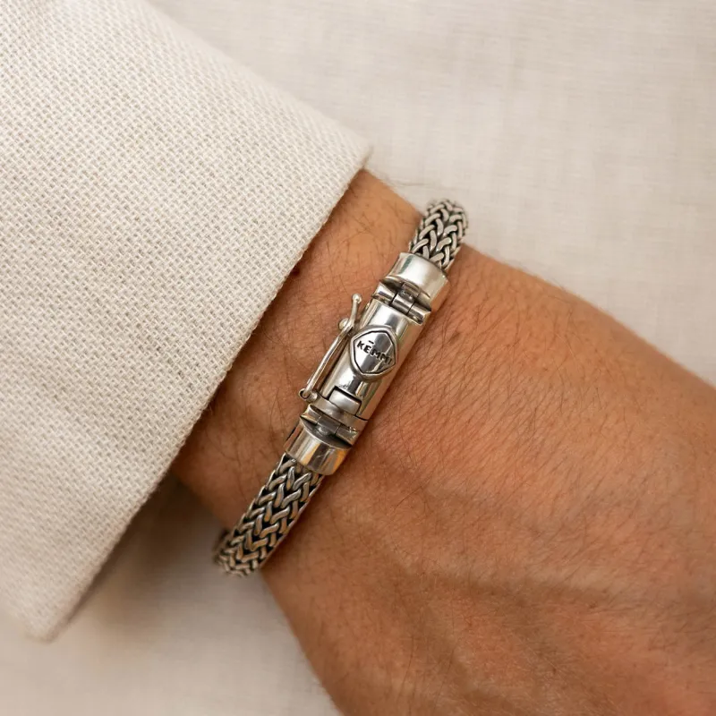 Silver Snake Chain 6mm Bracelet made by KEMMI collection