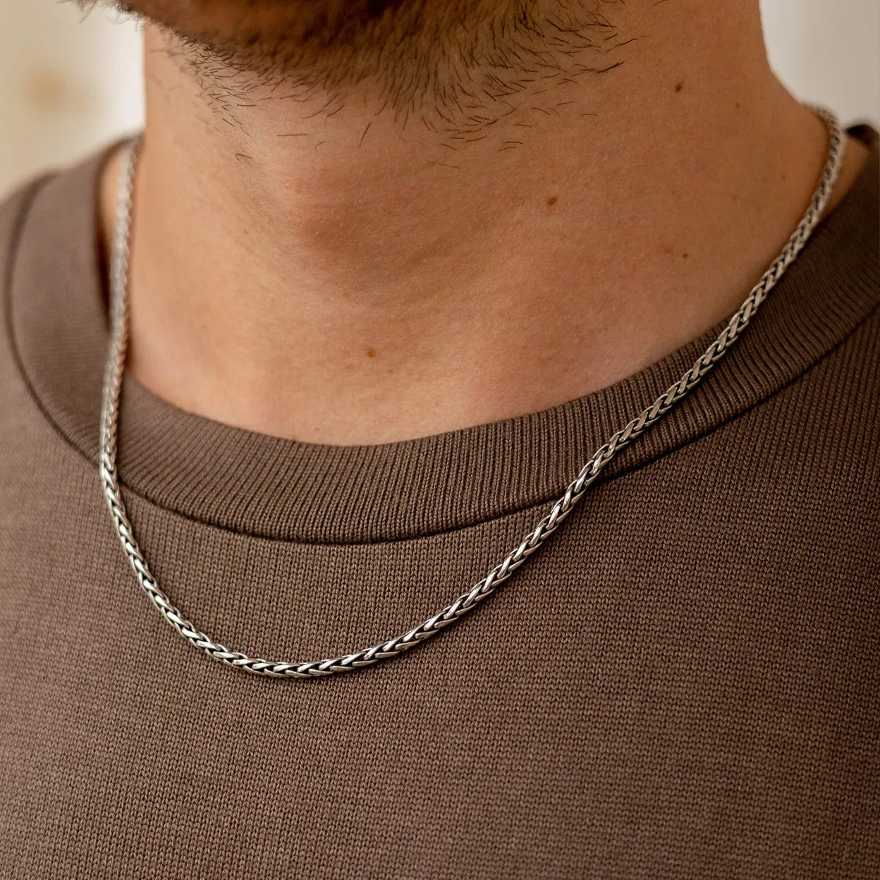 Silver Mini Cross Necklace Chain sold by KEMMI collection