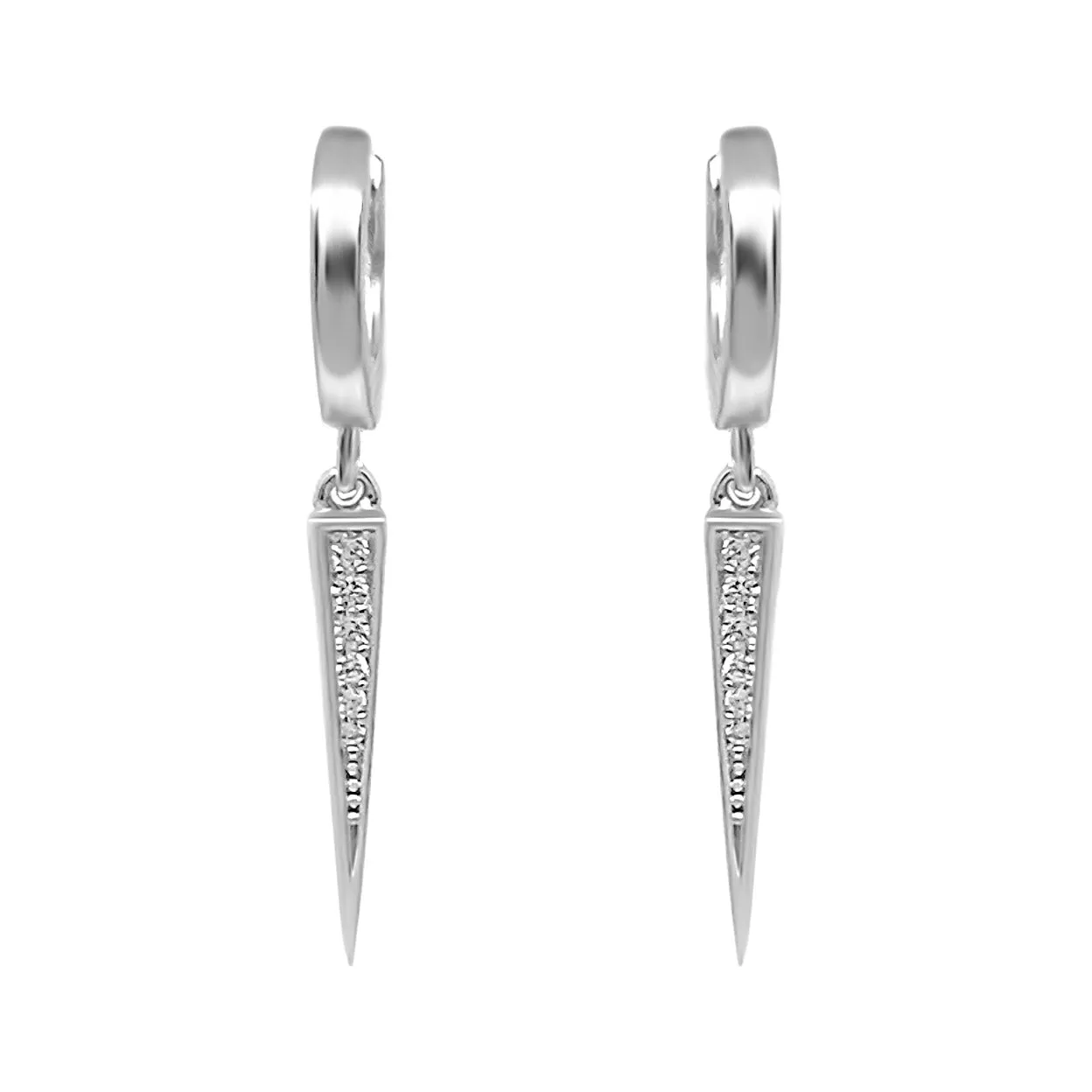 Spike CZ Hoop Earrings sold by KEMMI collection product image thumbnail 5