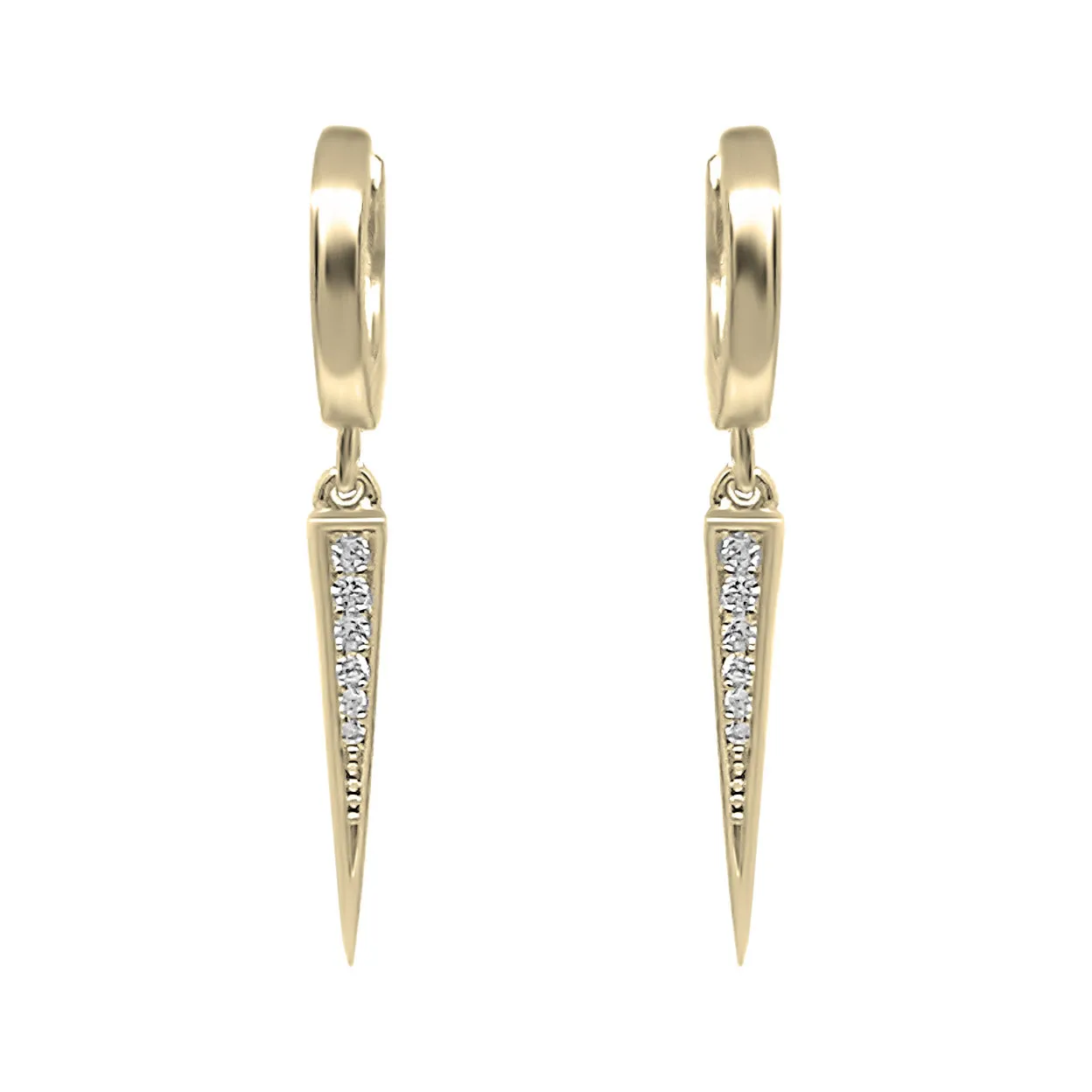 Spike CZ Hoop Earrings sold by KEMMI collection product image thumbnail 3