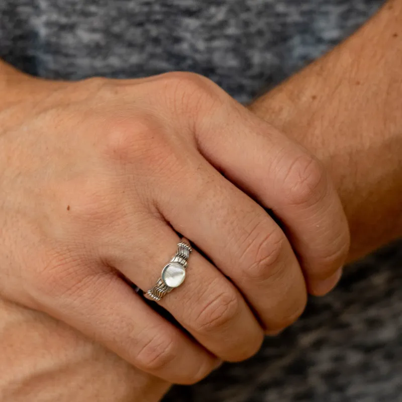 Men's Silver Neo Ring made by KEMMI collection