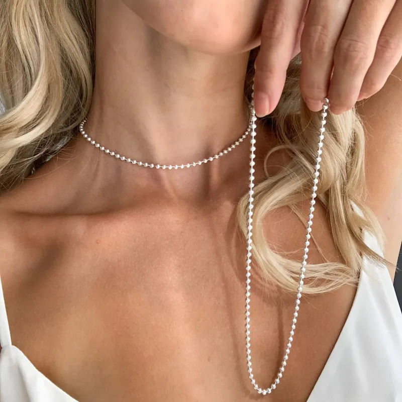 Silver Moon Crescent Necklace made by KEMMI collection
