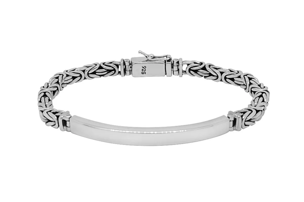 Men's Silver Bar Bracelet made by KEMMI collection