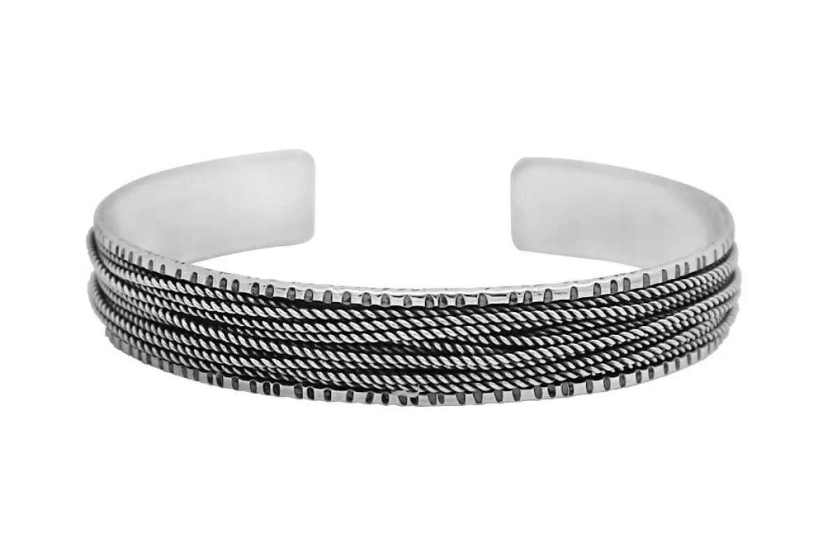 Men's Silver Rugged Cuff made by KEMMI collection