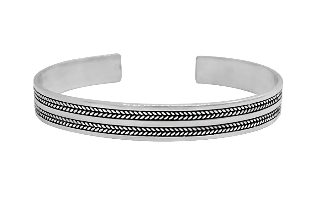 Men's Silver Double Grain Cuff sold by KEMMI collection