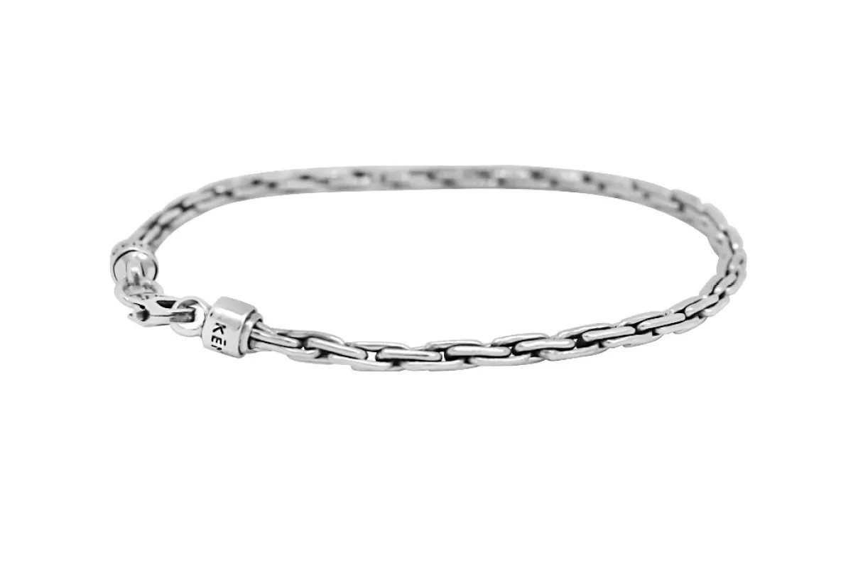 Men's Silver Mini Cable Bracelet made by KEMMI collection