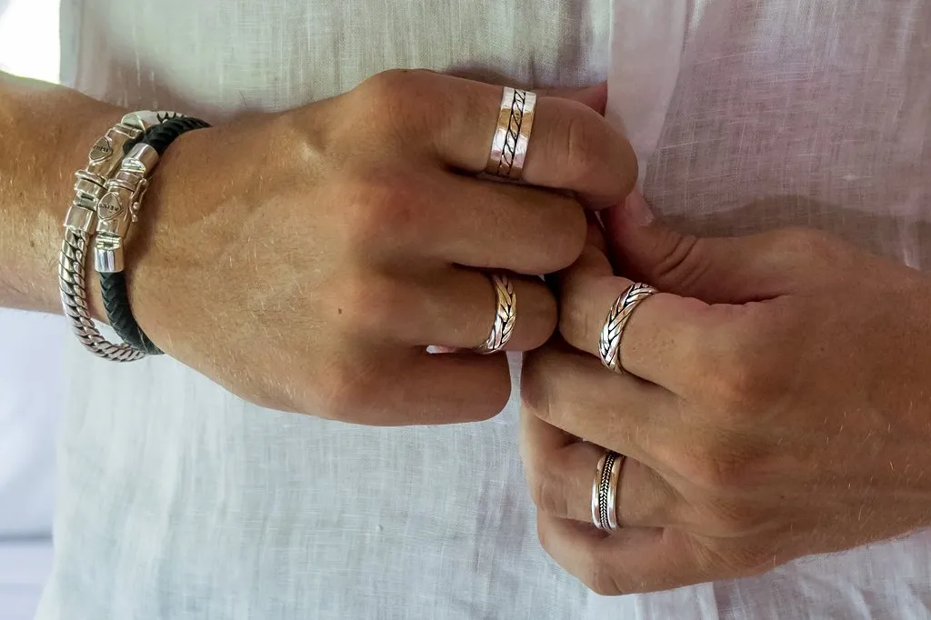 Men's Silver Rope Ring sold by KEMMI collection product image thumbnail 2