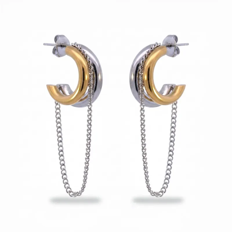 Duo Chain Hoops made by KEMMI collection