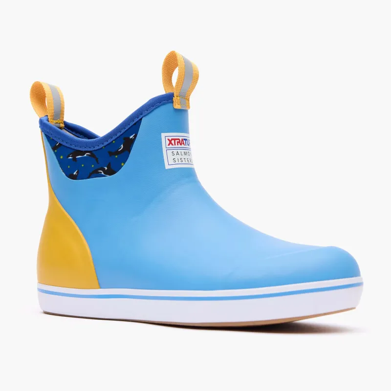 Women's Salmon Sisters Ankle Deck Boot made by XTRATUF