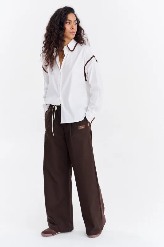 Szerokie spodnie Silent Woods sold by Naoko