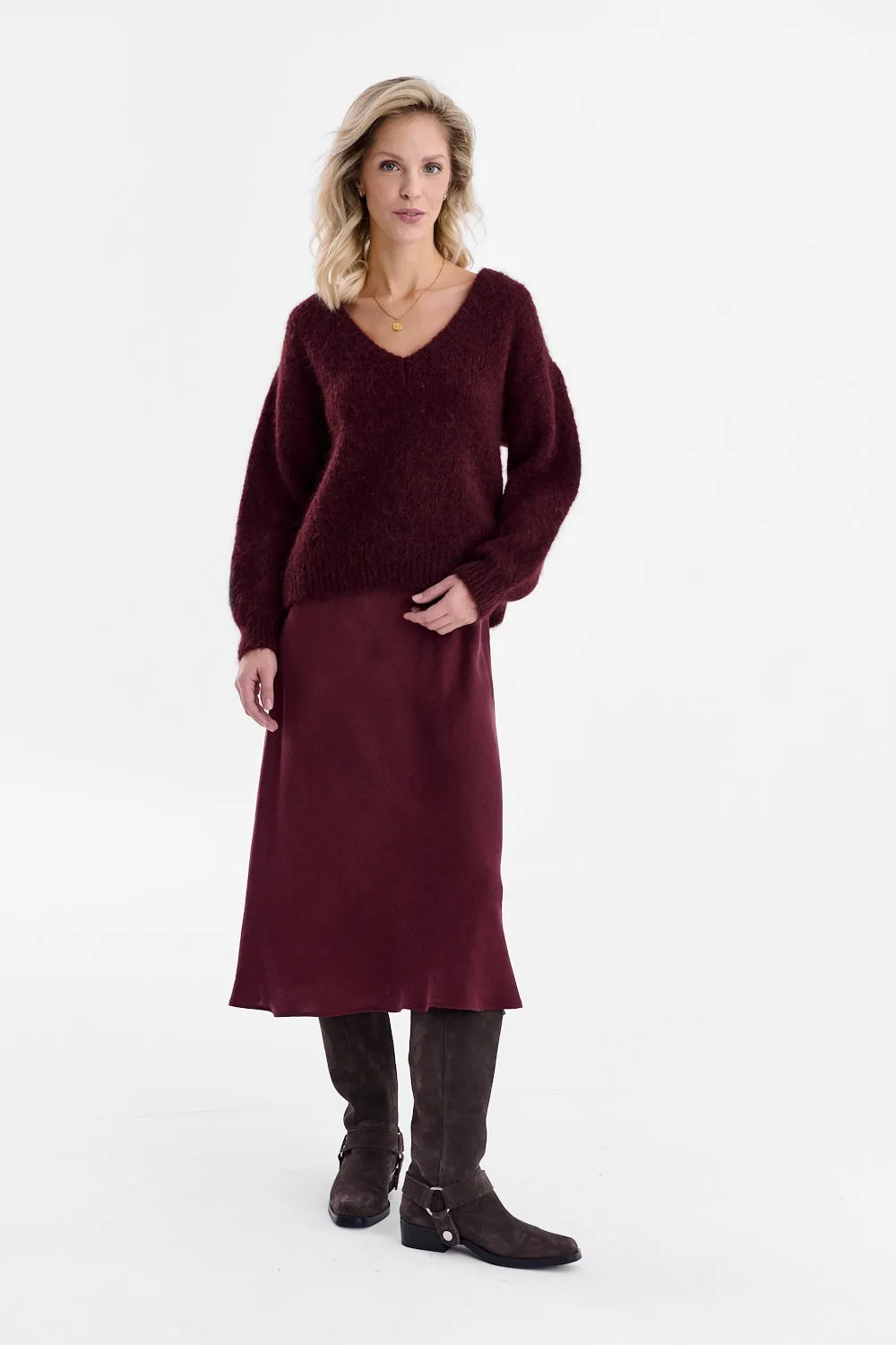 Spódnica midi Mulberry Delight sold by Naoko product image thumbnail 3