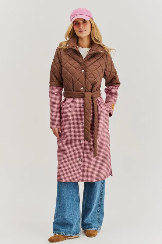 Płaszcz z łączonych tkanin Harmony sold by Naoko