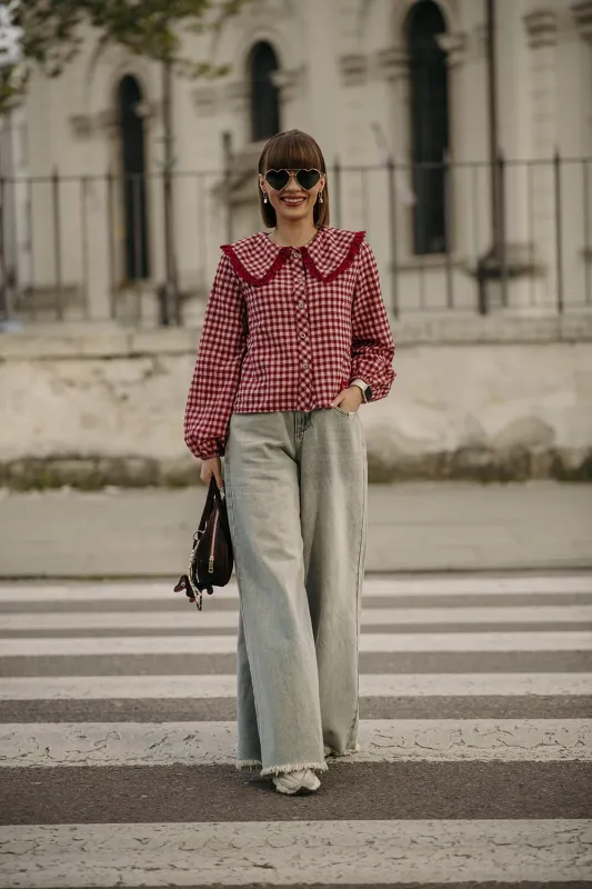 Szerokie spodnie jeansowe Move On sold by Naoko