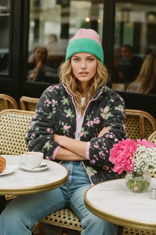 Kurtka Snuggle Polar Daisies sold by Naoko