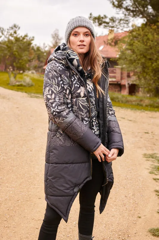 Dwustronna kurtka zimowa Iceberg Moss Garden made by Naoko