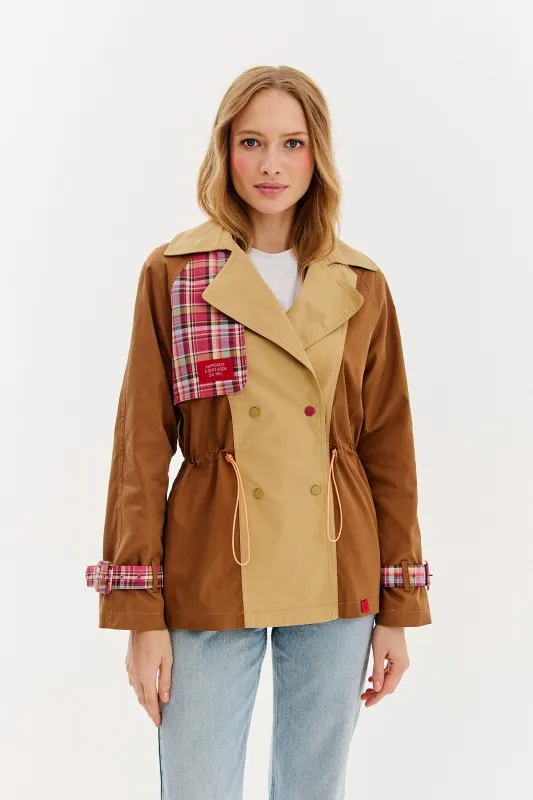 Krótki trencz Coffee Break sold by Naoko