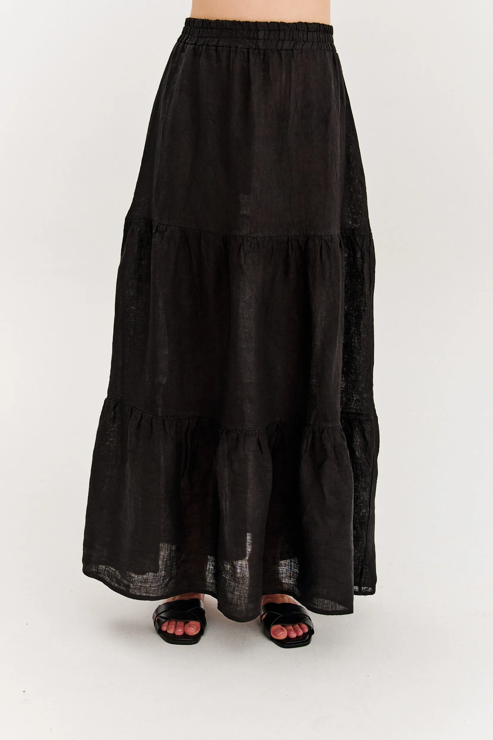 Długa spódnica lniana Black Lotus sold by Naoko product image thumbnail 3