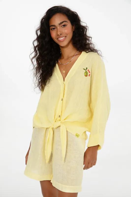 Szorty lniane Hola Tropicana sold by Naoko