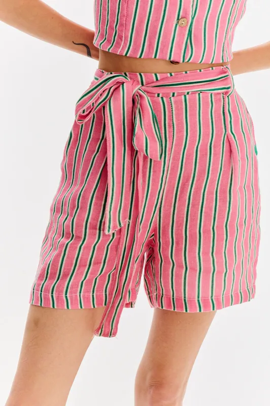 Szorty lniane Candy Floss sold by Naoko