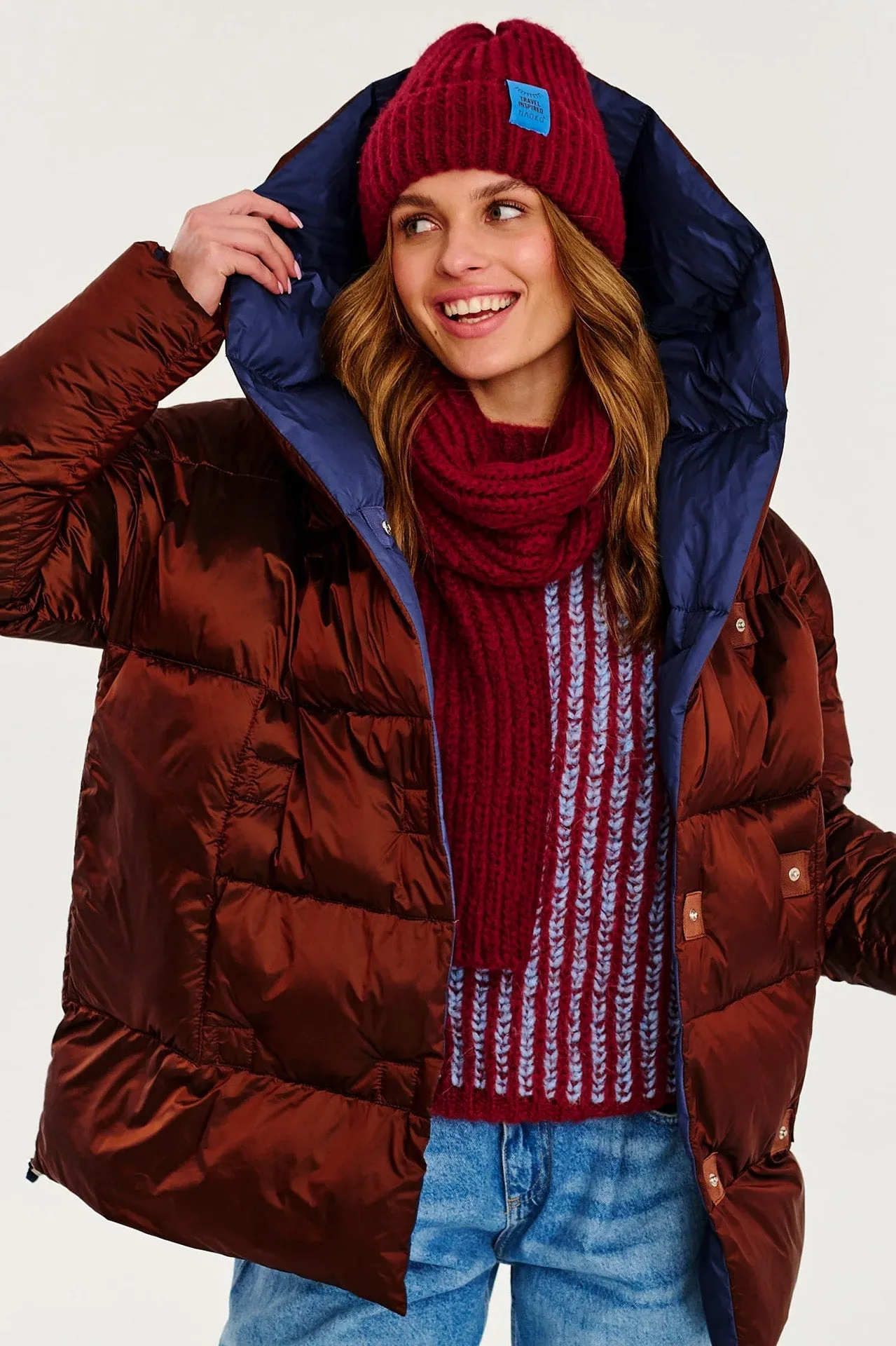 Dwustronna kurtka zimowa Alaska Cinnamon Cloud sold by Naoko product image thumbnail 3