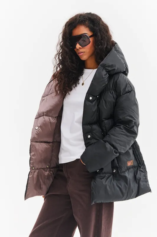 Dwustronna kurtka zimowa Alaska Velvet Earth made by Naoko