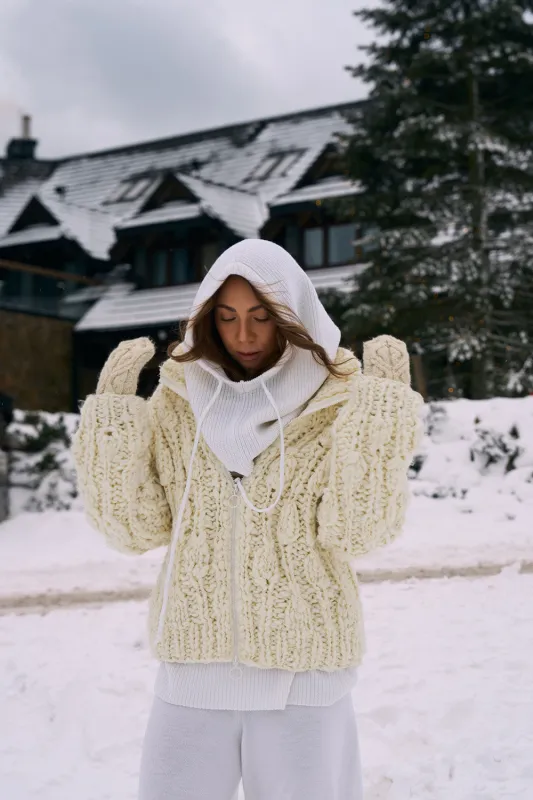 Kardigan z wełną Frosted Cloud made by Naoko