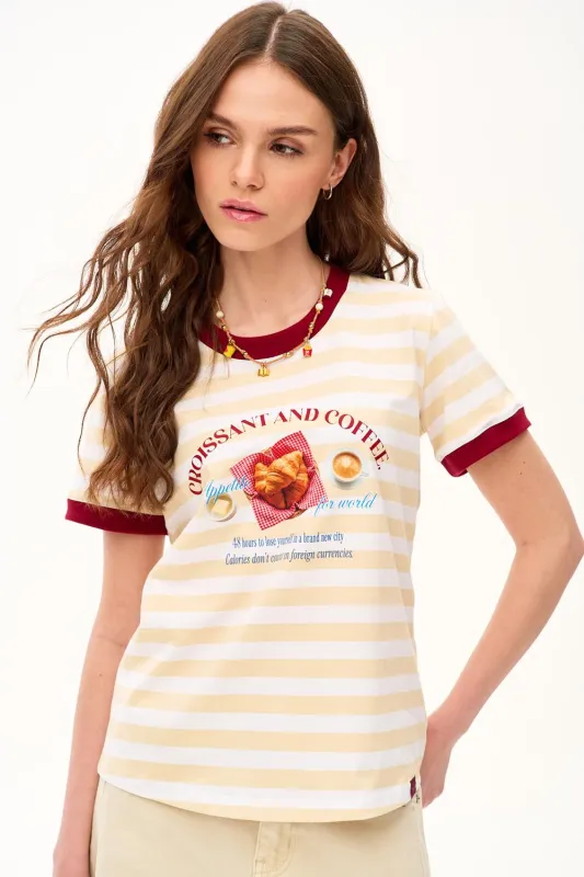 T-shirt Croissant Society made by Naoko