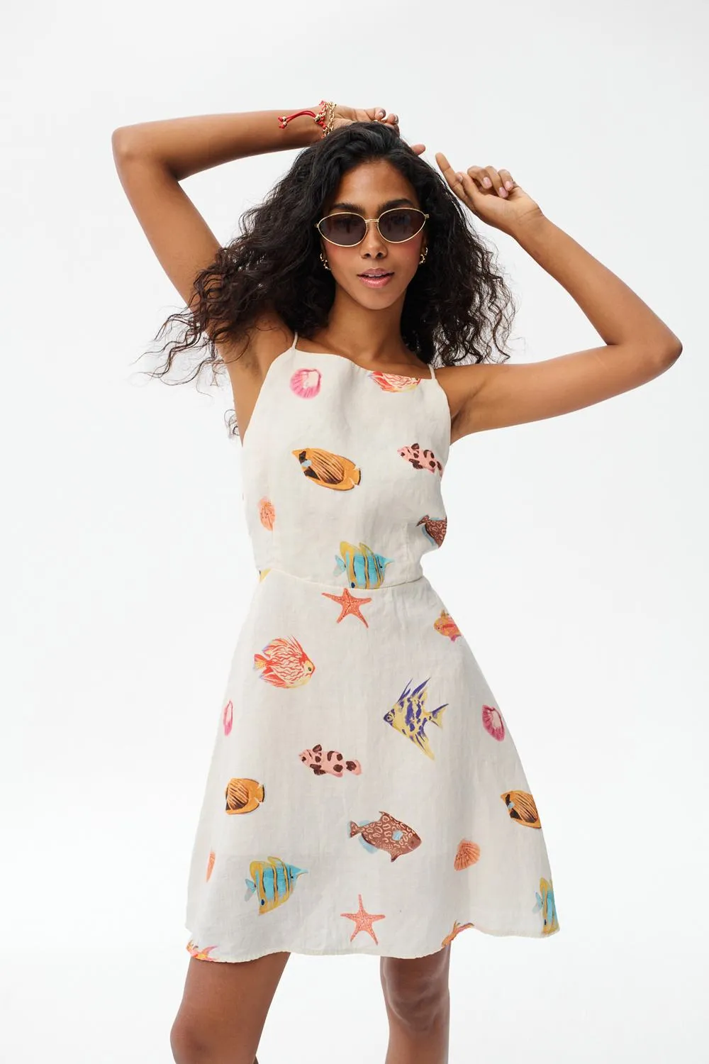 Sukienka lniana mini Something Fishy sold by Naoko product image thumbnail 3