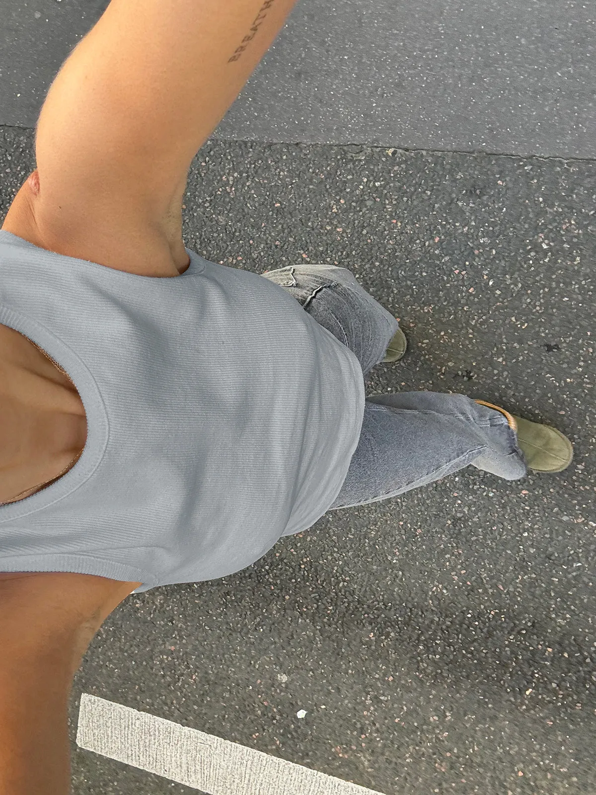 TOP NA RAMIĄCZKACH FRANCIS SZARY sold by The Odder Side product image thumbnail 3