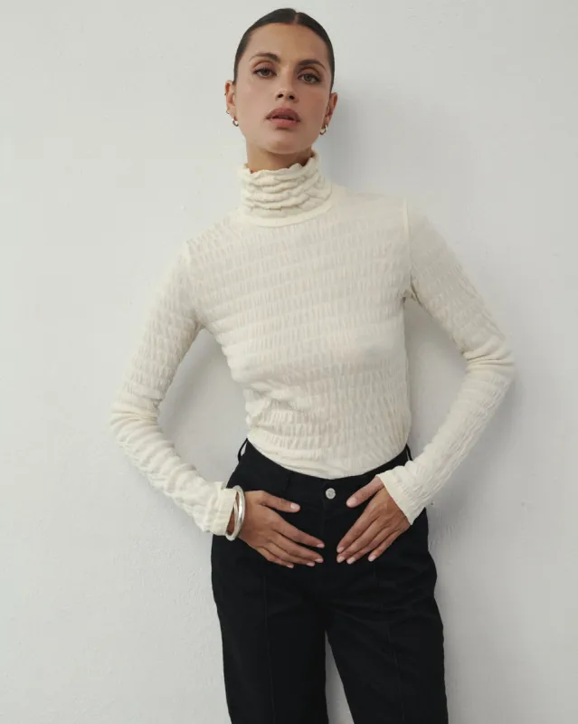 LONGSLEEVE WAFFLE ECRU made by The Odder Side