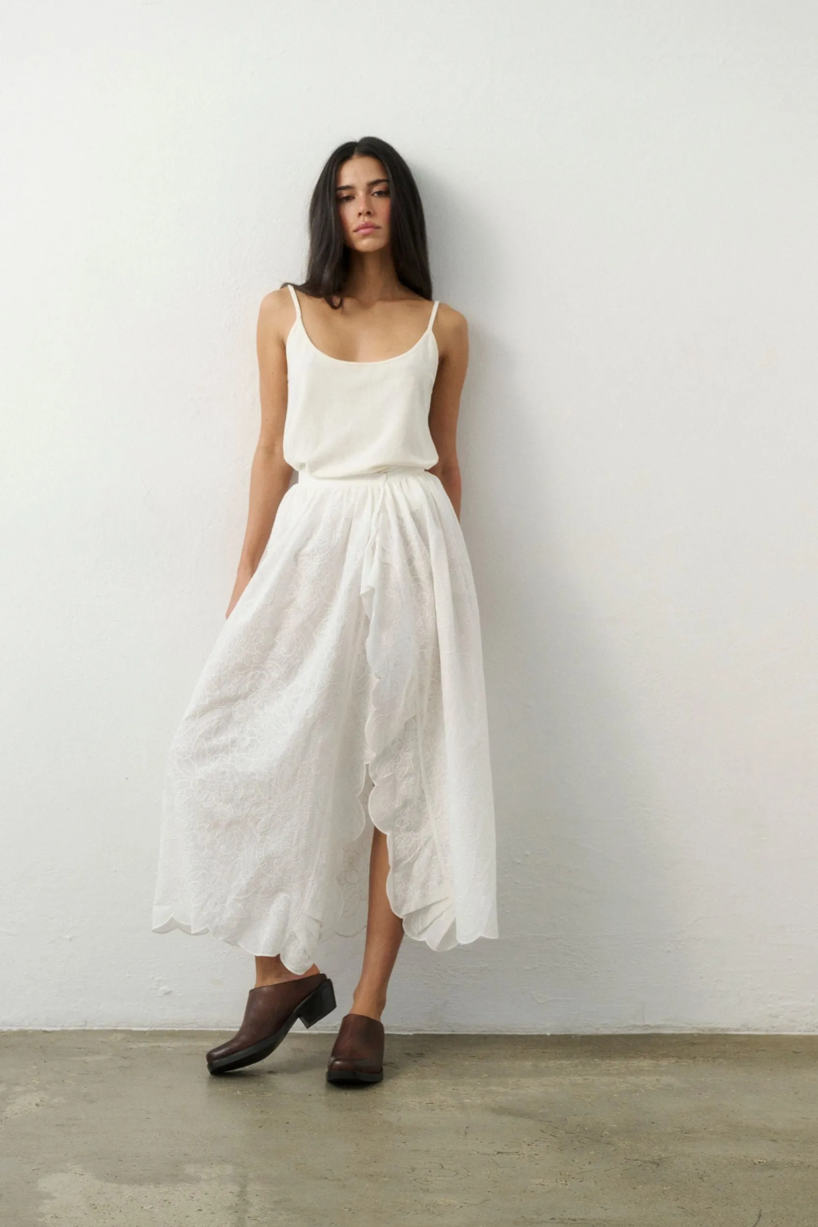 SPÓDNICA MAXI ARIA WHITE sold by The Odder Side