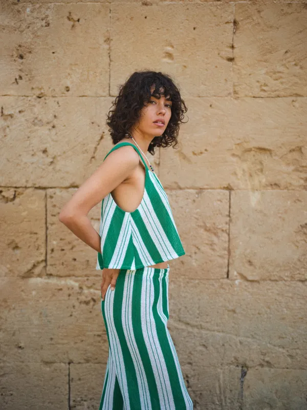 TOP BIBI W ZIELONO-BIAŁE PASY sold by The Odder Side