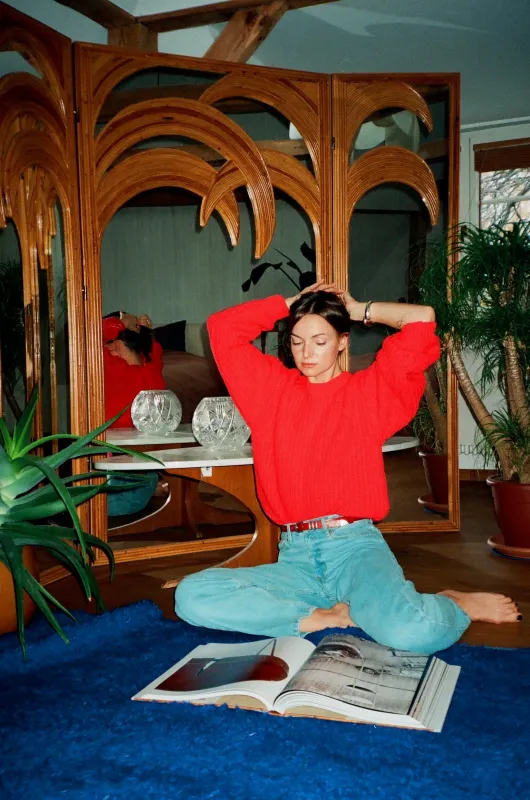 SWETER DAMSKI WEŁNIANY ONCE CZERWONY sold by The Odder Side