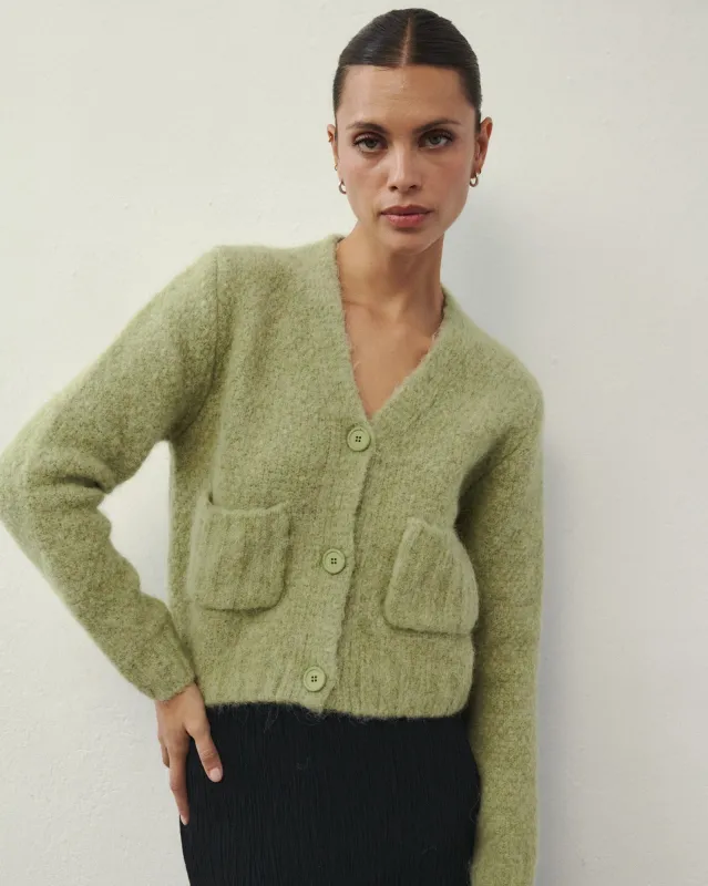 KARDIGAN WEŁNIANY GETTY GREEN sold by The Odder Side