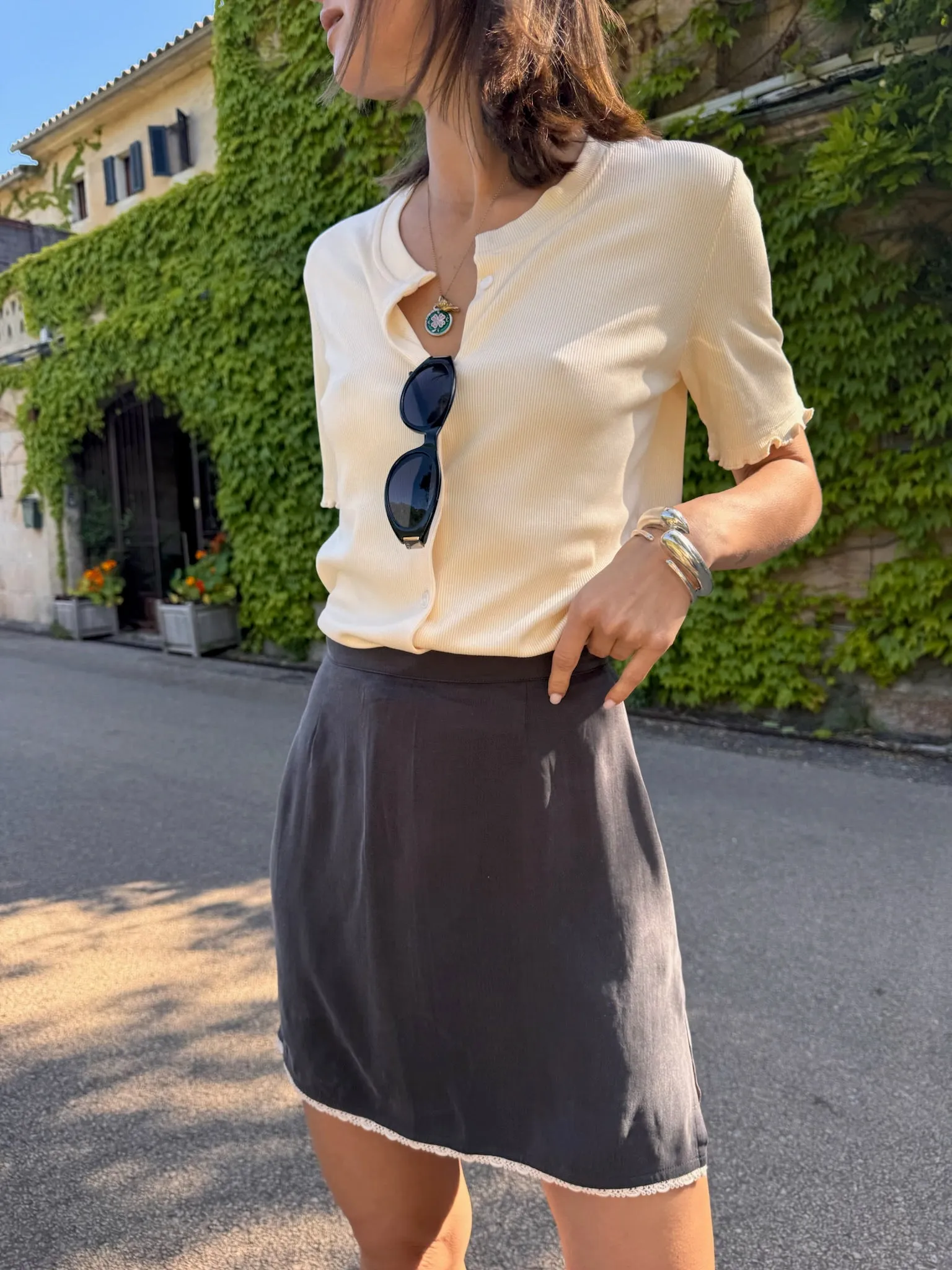 SPÓDNICA MINI MOONLIT GRAFITOWA sold by The Odder Side