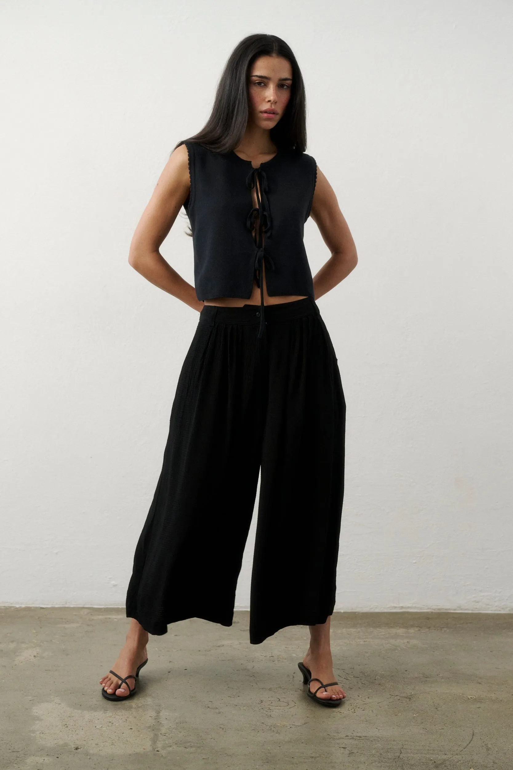 SPODNIE PALAZZO BLACK sold by The Odder Side