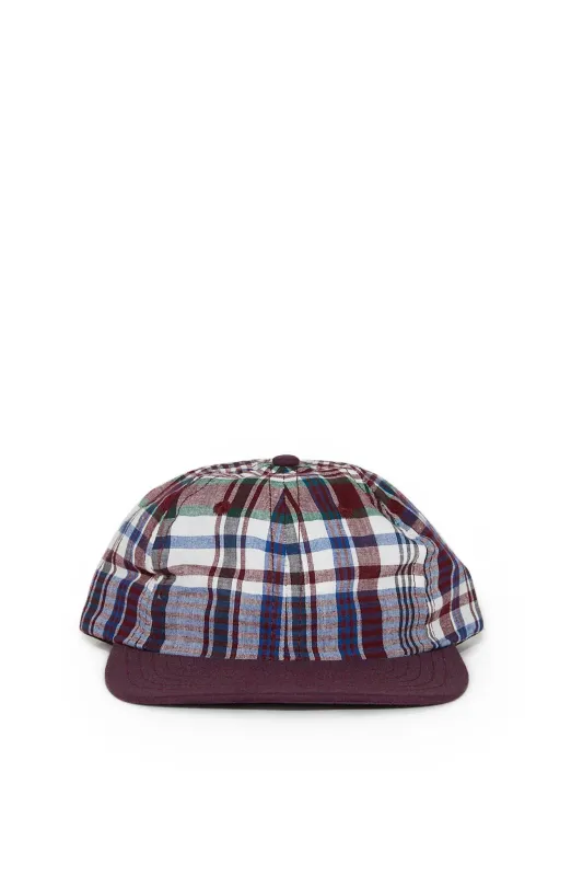 Madras Cap - Burgundy Plaid made by Lite Year