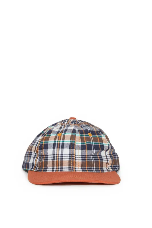 Madras Cap - Orange Plaid sold by Lite Year