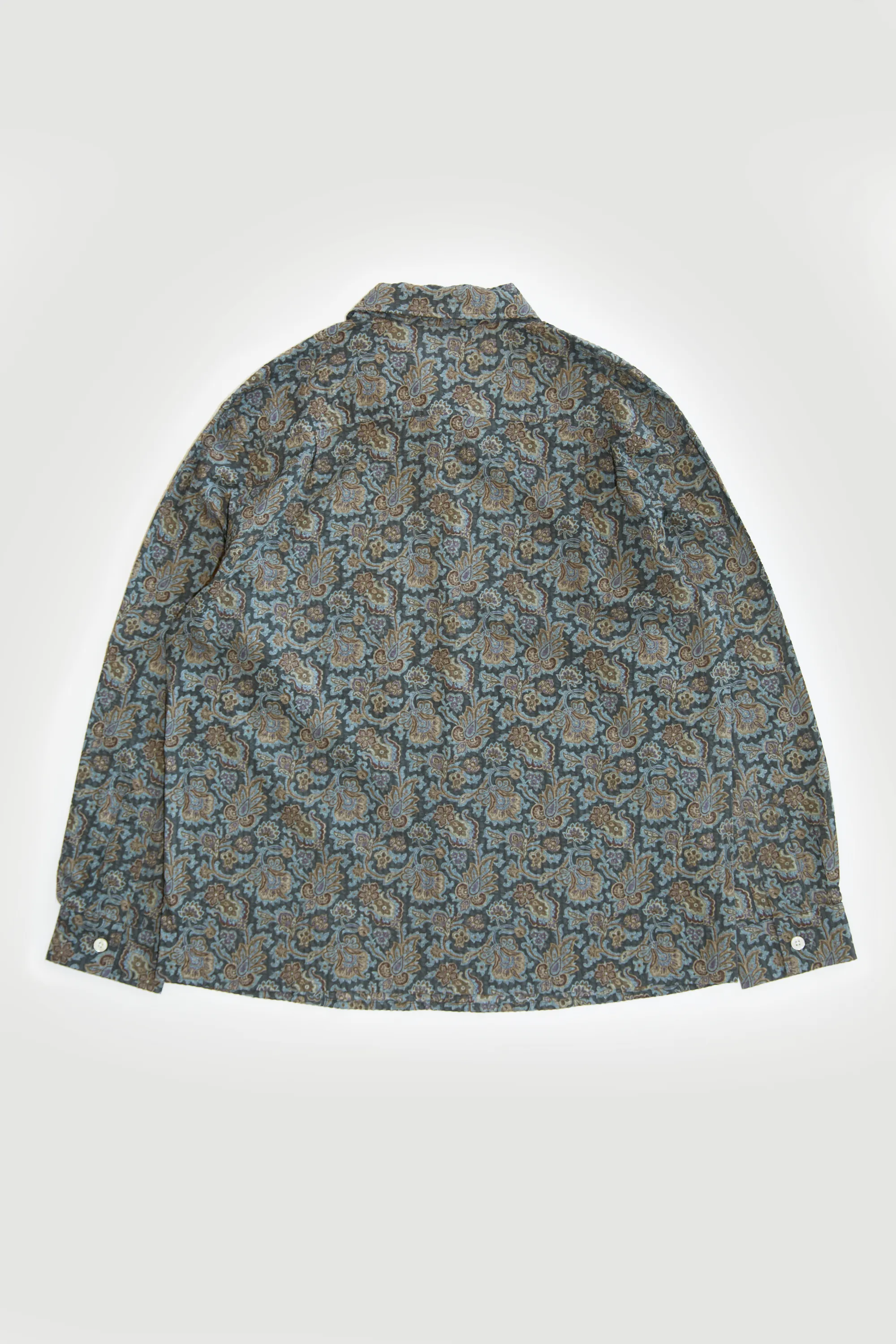 Relaxed Button Up Shirt - Olive Paisley sold by Lite Year product image thumbnail 2