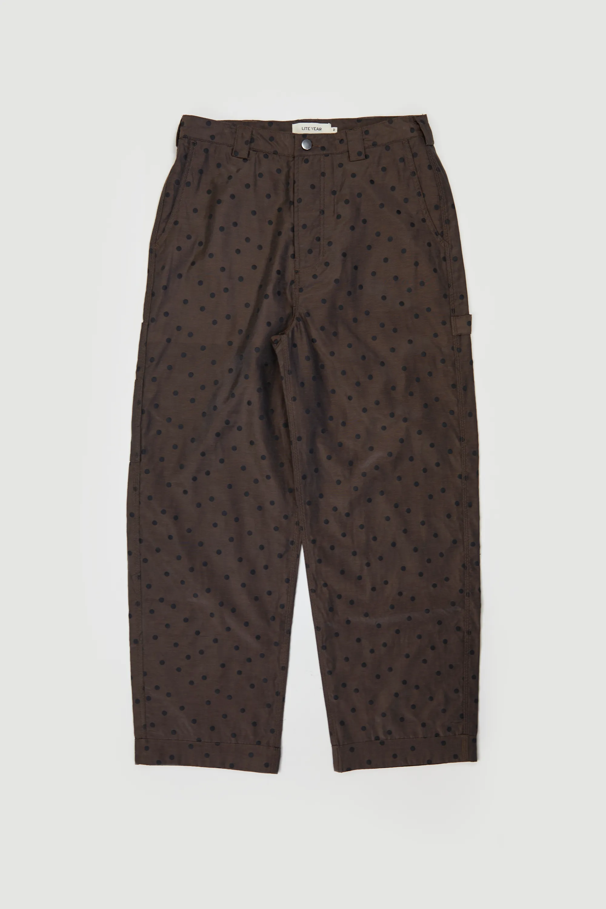 Carpenter Pant - Brown Mini Polka Dot sold by Lite Year