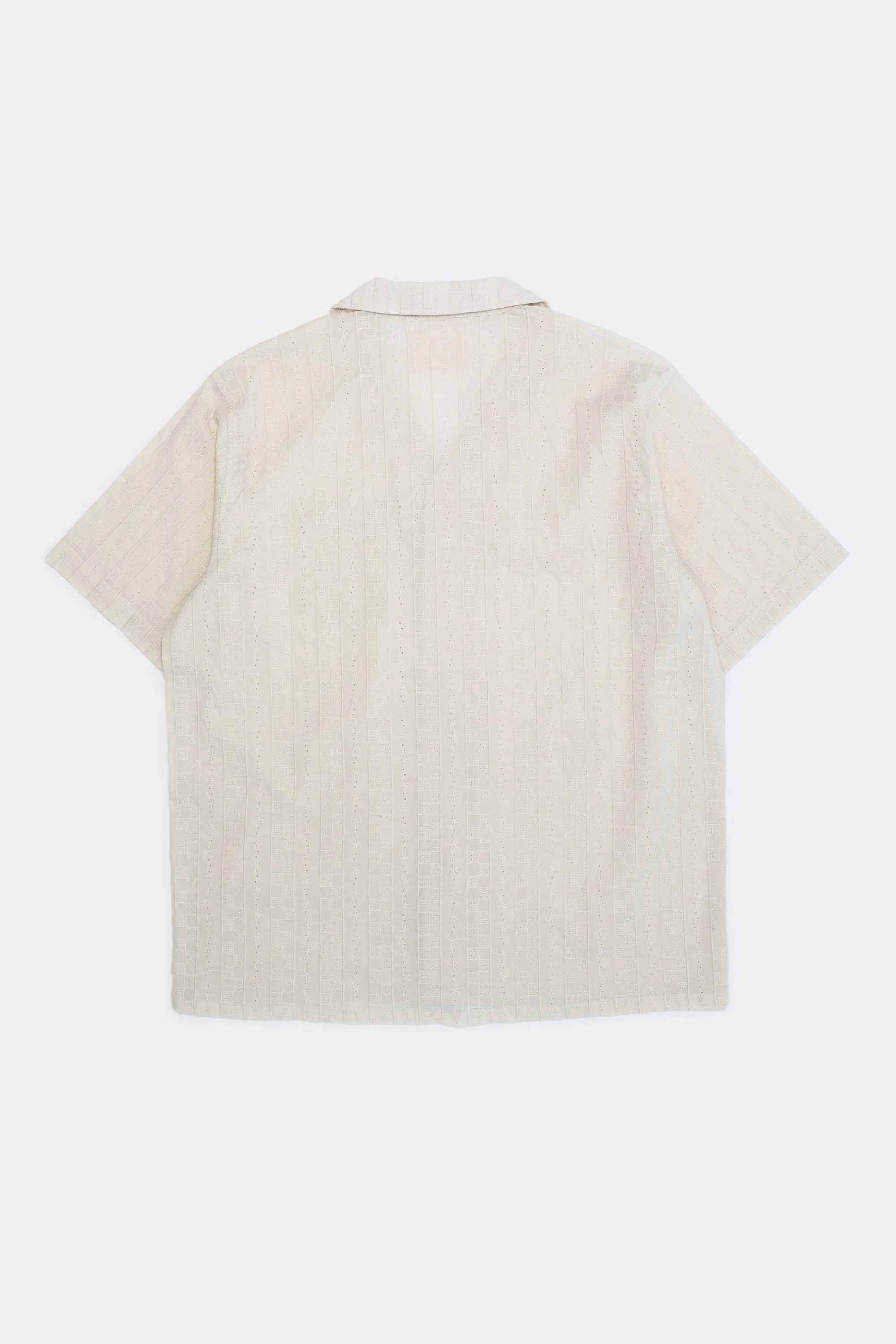 Short Sleeve Camp Collar - Sand Embroidery Stripe sold by Lite Year product image thumbnail 2