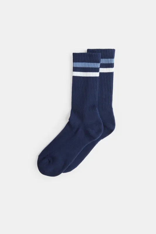 Stripe Socks - Navy / Blue / White made by Lite Year