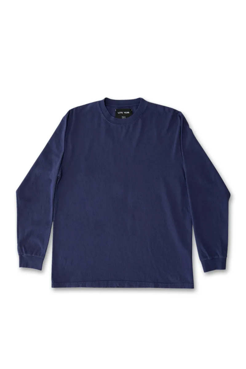 Long Sleeve Tee - Washed Navy sold by Lite Year
