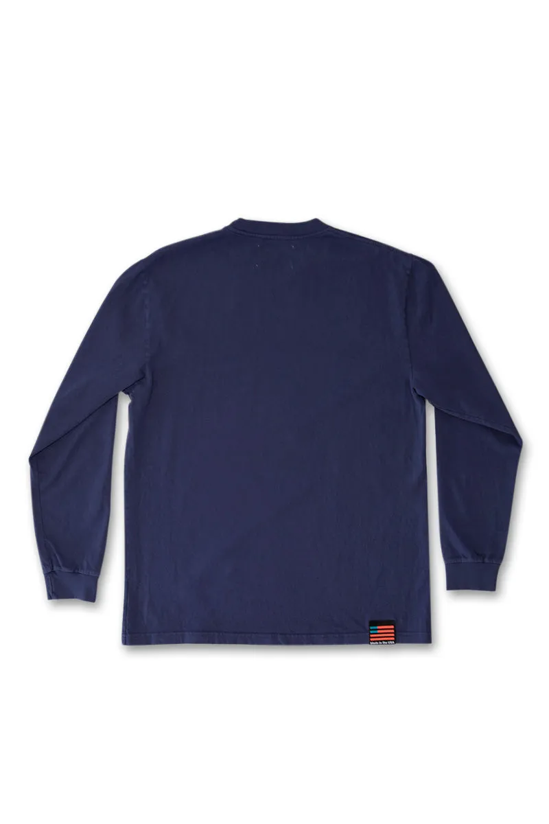 Long Sleeve Tee - Washed Navy sold by Lite Year product image thumbnail 2