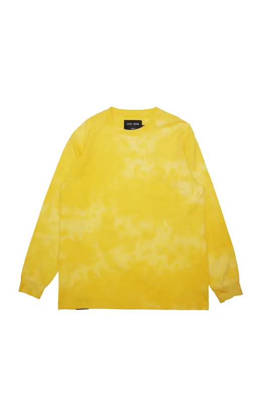 Long Sleeve Tee - Cloudy Washed Yellow sold by Lite Year
